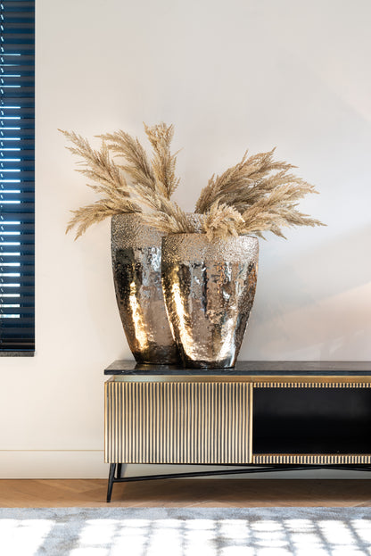 TV-Meubel Ironville zwart en goud marmer