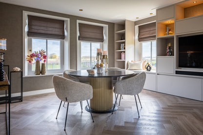Eettafel Ironville | Zwart/Goud Marmer