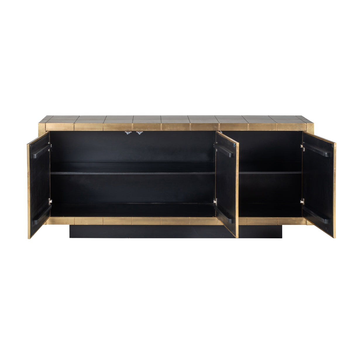 Dressoir Collada brushed gold, detail van de functie