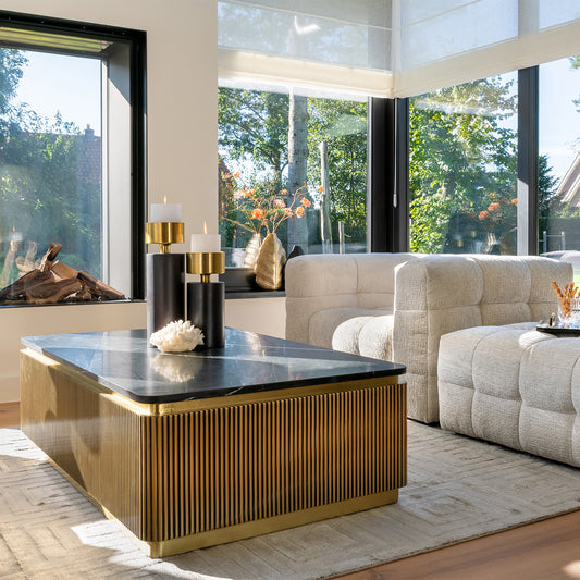 Salontafel Ironville | Rechthoek | Zwart Marmer