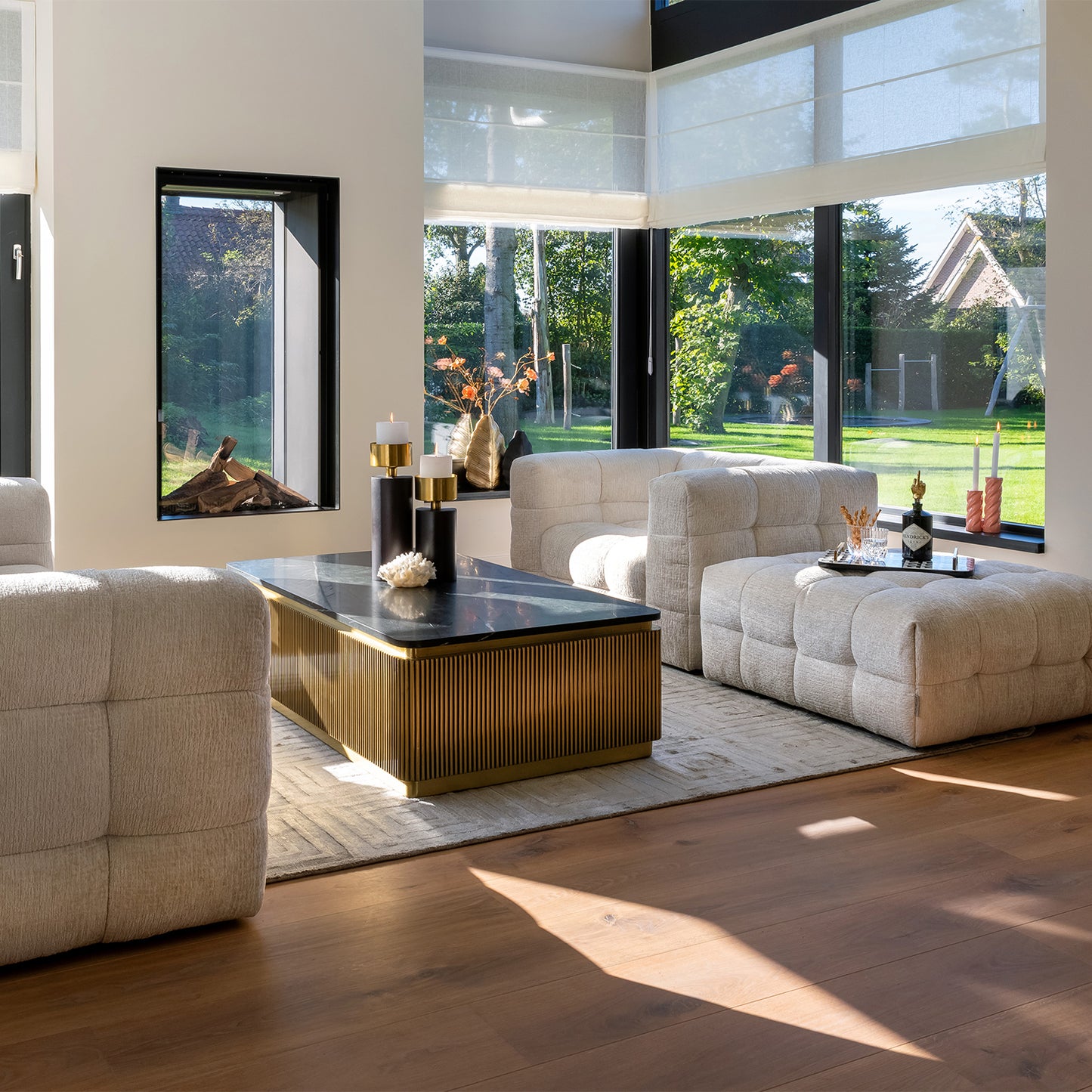 Salontafel Ironville | Rechthoek | Zwart Marmer