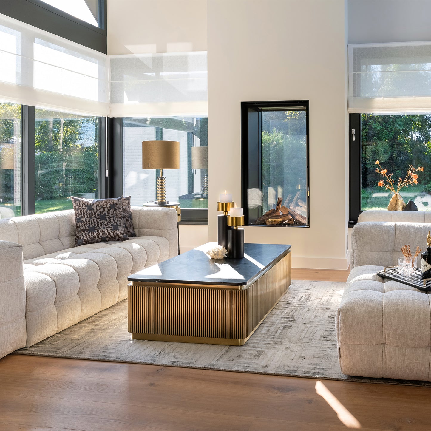 Salontafel Ironville | Rechthoek | Zwart Marmer