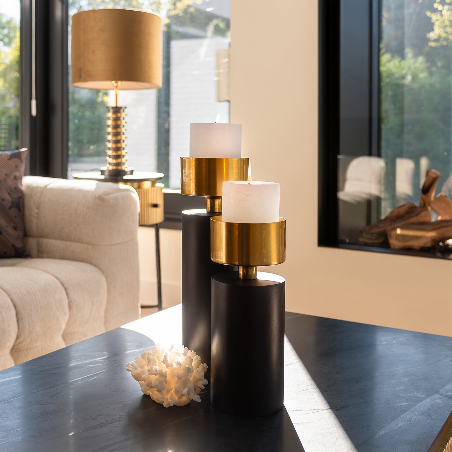 Salontafel Ironville | Rechthoek | Zwart Marmer