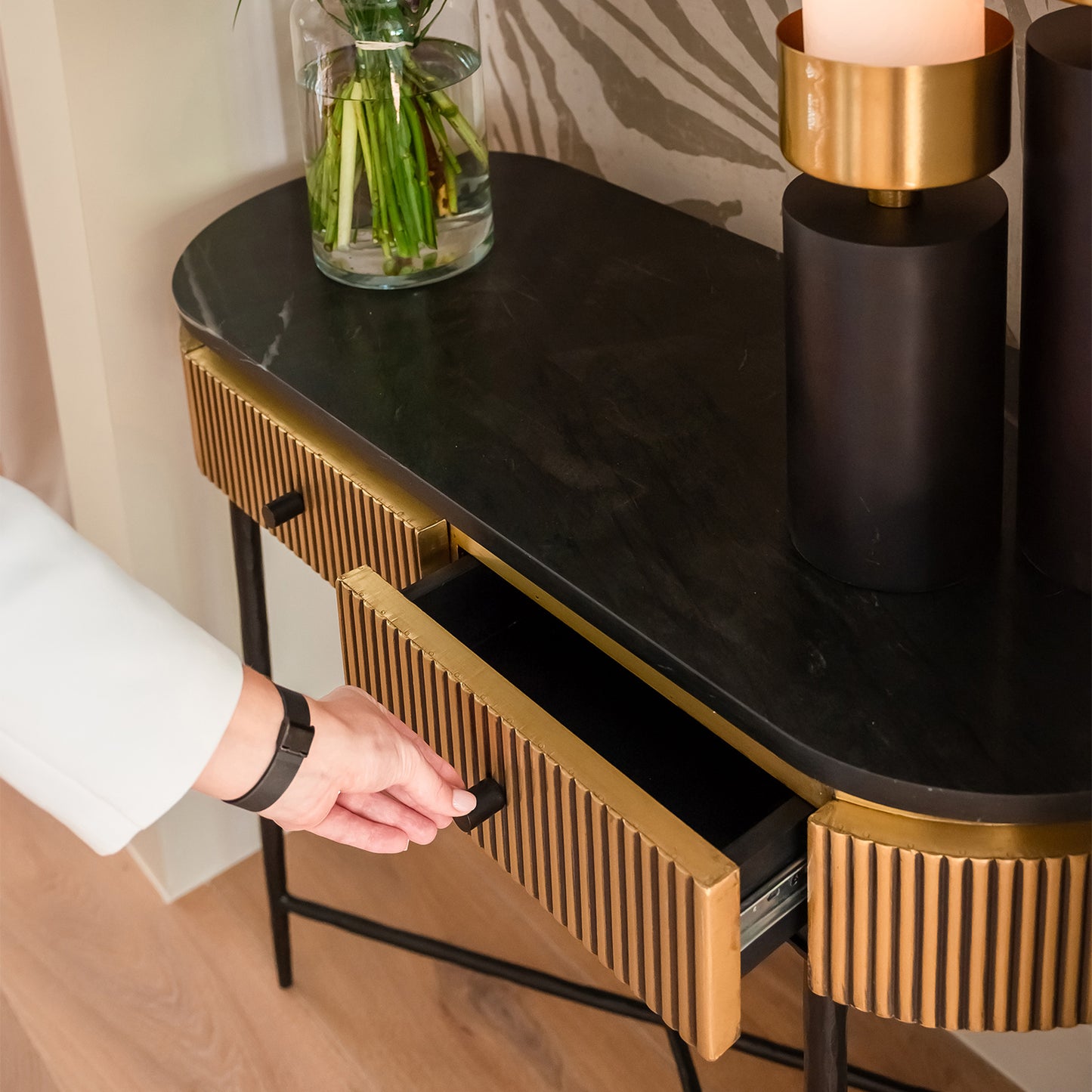 Wandtafel Ironville | Zwart Marmer