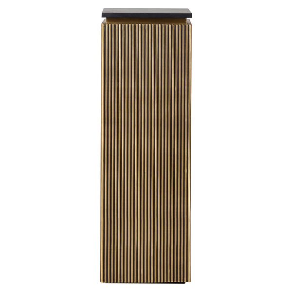 Woonaccessoire Ironville goud mdf, vooraanzicht op witte achtergrond