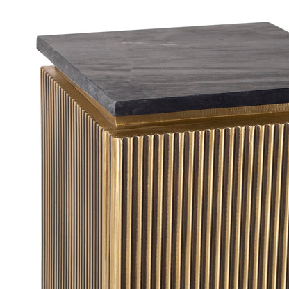 Woonaccessoire Ironville goud mdf, detail van het materiaal