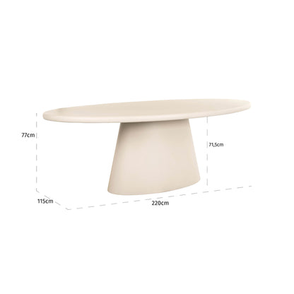 Eettafel Clayton beige mdf