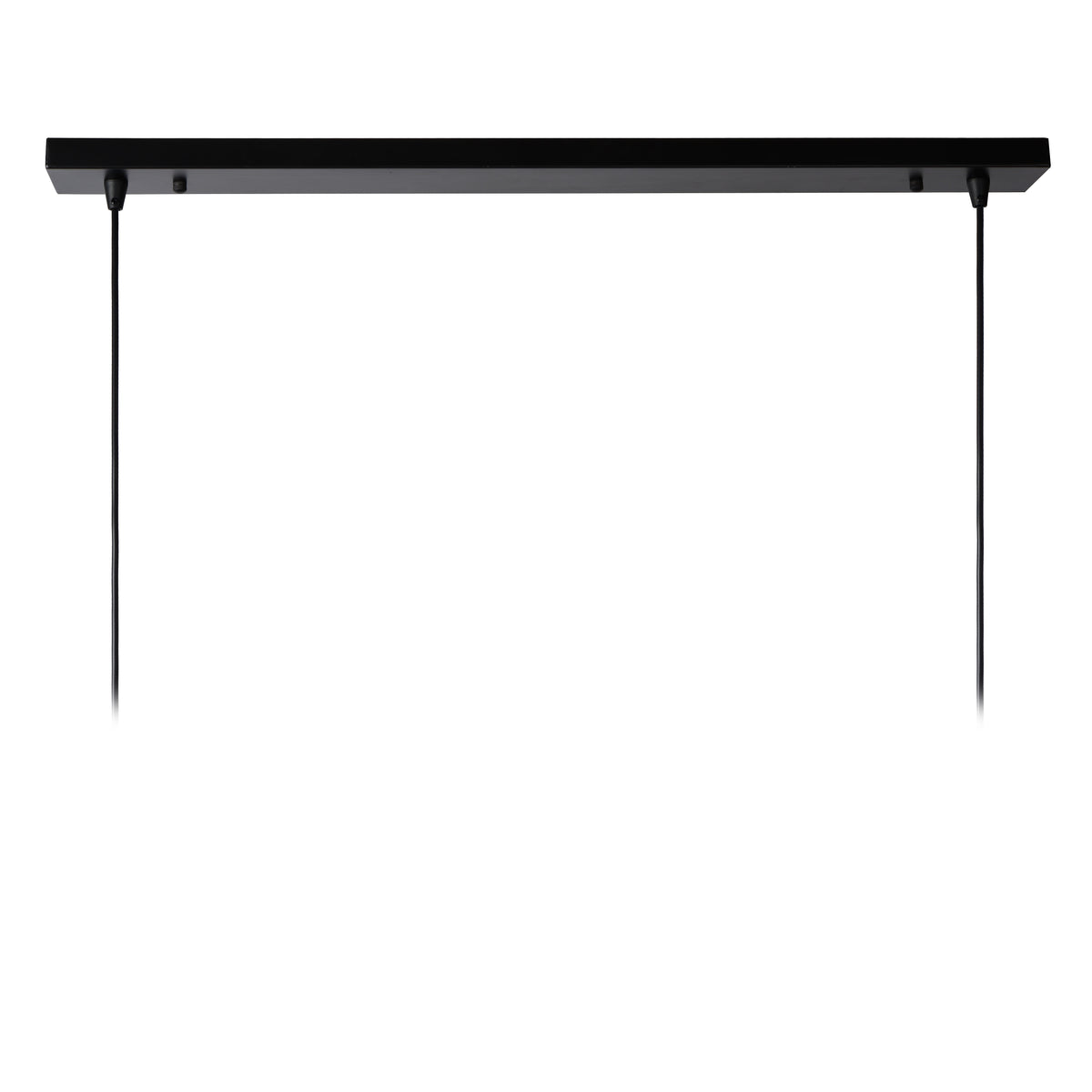 Hanglamp Dikra zwart metaal, detail van het materiaal