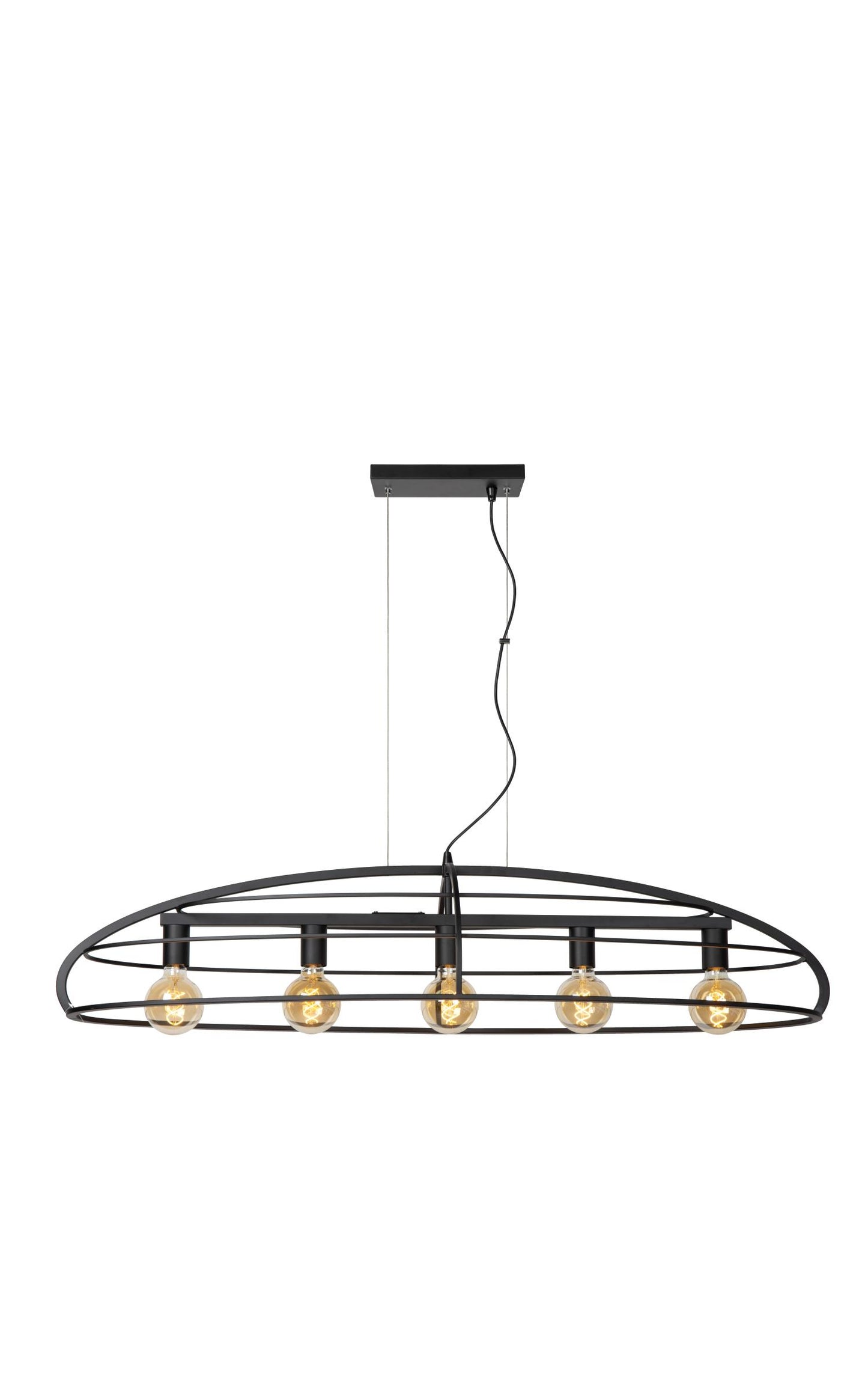 Hanglamp Dikra | Zwart Metaal