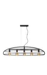 Hanglamp Dikra | Zwart Metaal