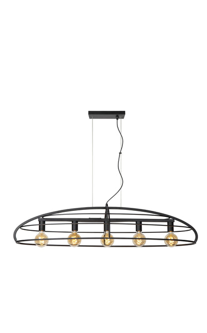 Hanglamp Dikra | Zwart Metaal