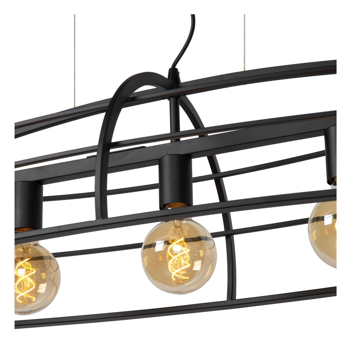 Hanglamp Dikra | Zwart Metaal