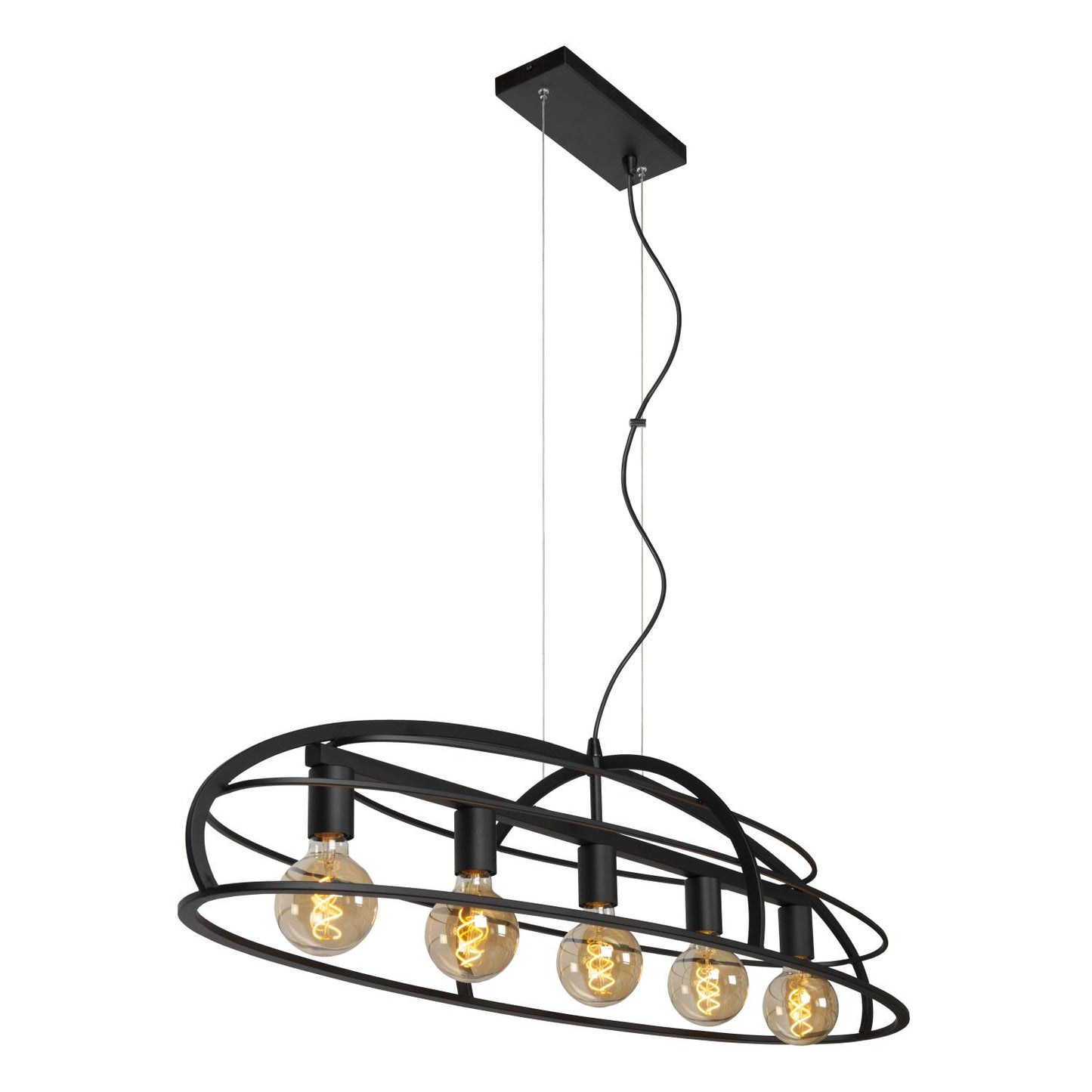 Hanglamp Dikra | Zwart Metaal
