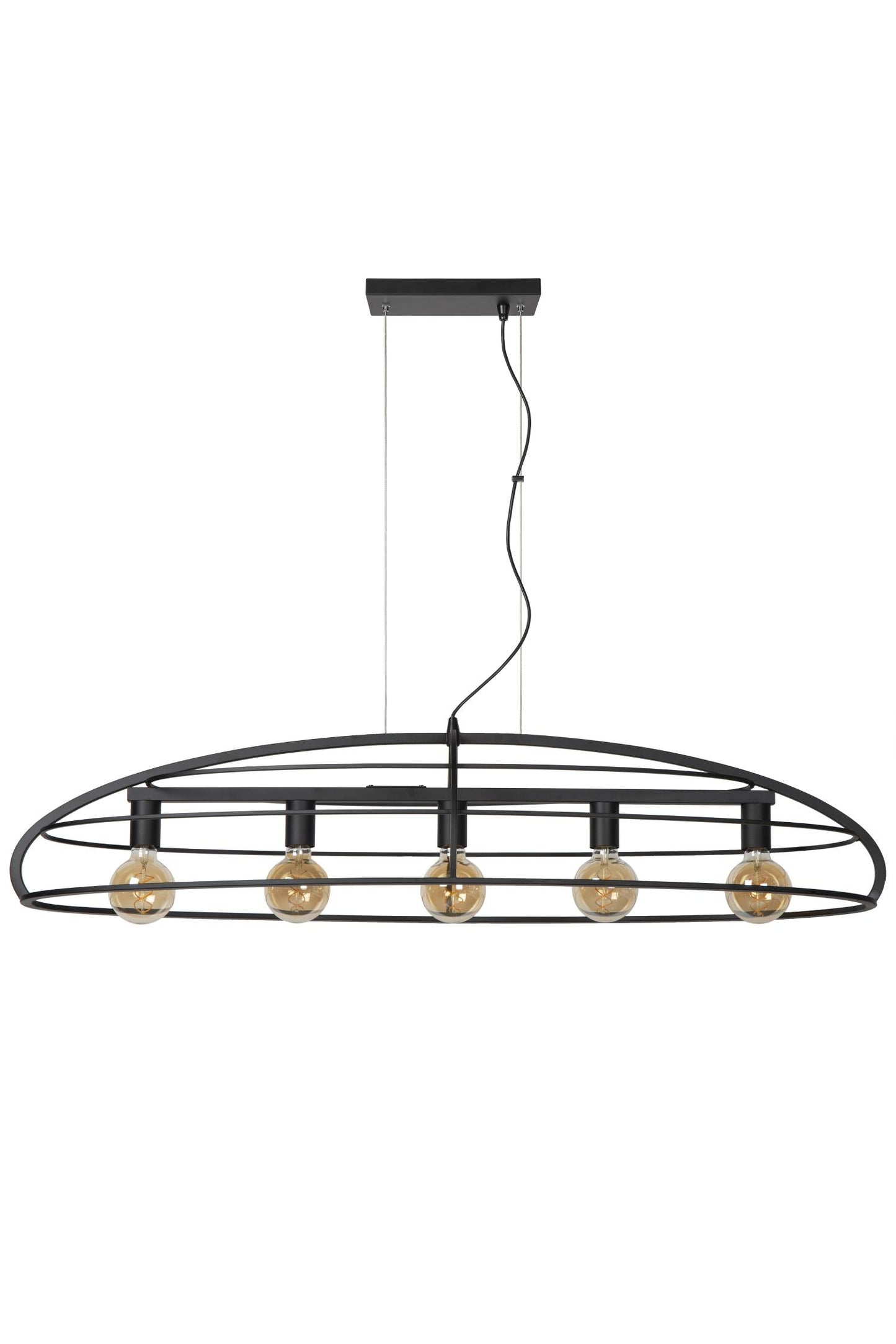 Hanglamp Dikra | Zwart Metaal