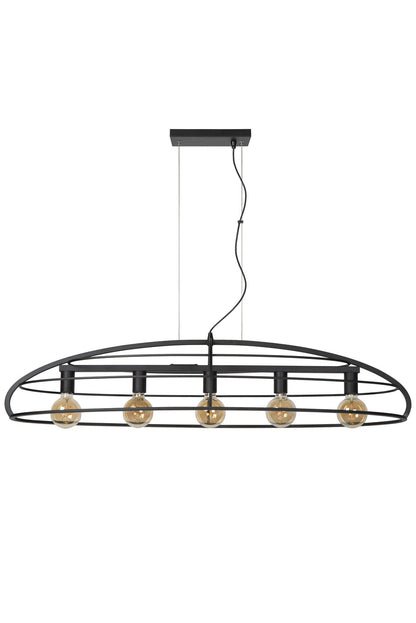 Hanglamp Dikra | Zwart Metaal