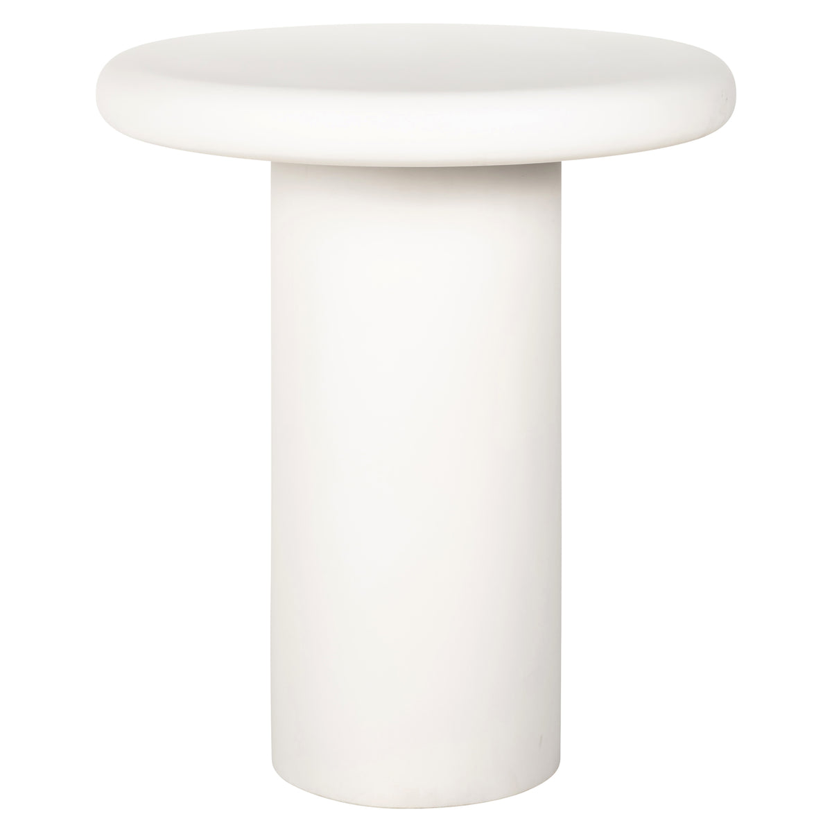Bijzettafel Bloomstone wit, vooraanzicht op witte achtergrond