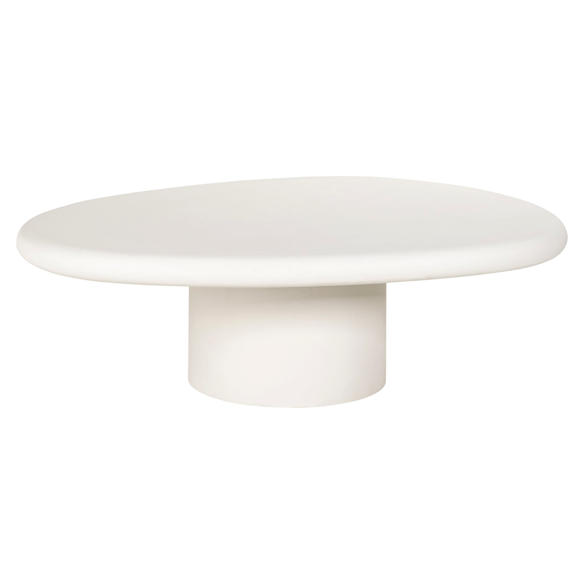 Salontafel Bloomstone wit mdf, vooraanzicht op witte achtergrond