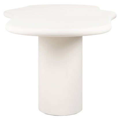 Eettafel Bloomstone wit mdf 260 cm, zijaanzicht op witte achtergrond