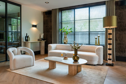 Sidetable La Cantera naturel travertin in een interieur