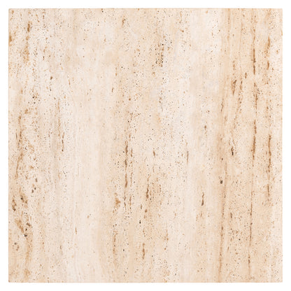 Salontafel La Cantera naturel travertin set van 2, detail van het materiaal