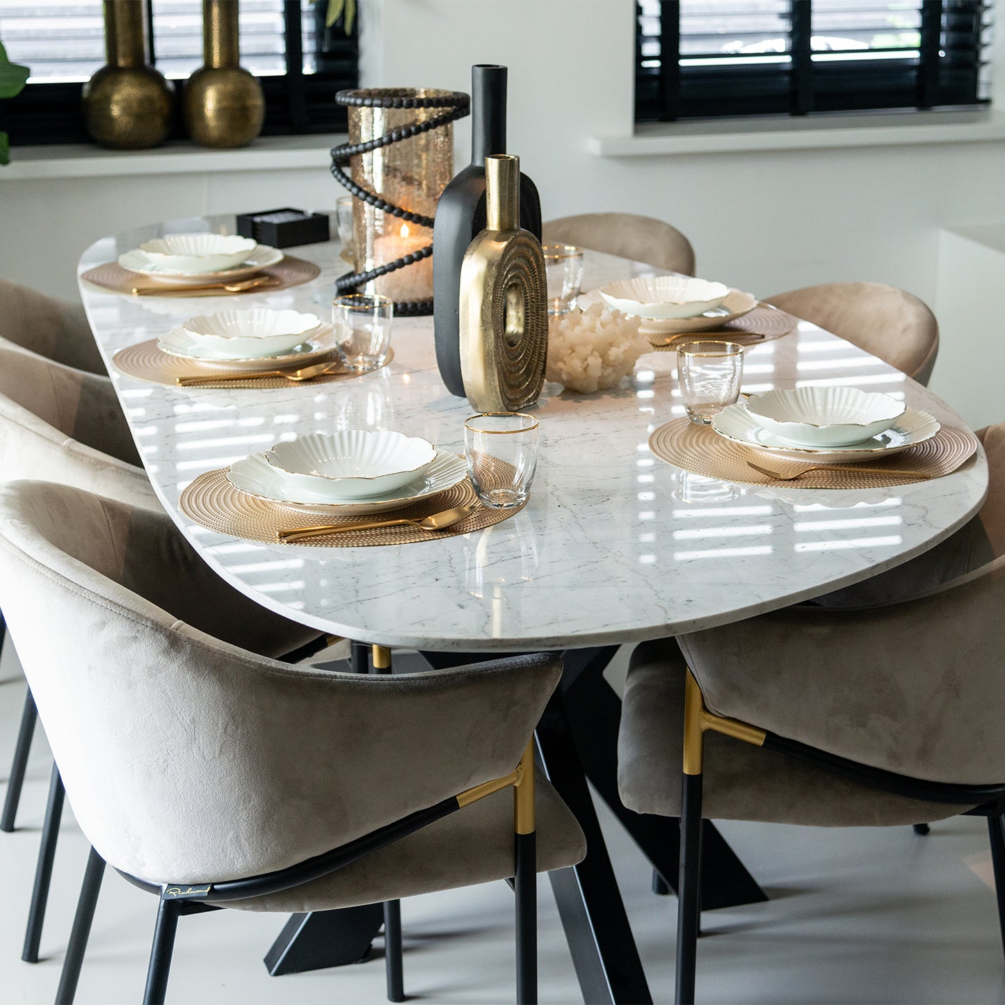 Eettafel Trocadero | Wit Marmer