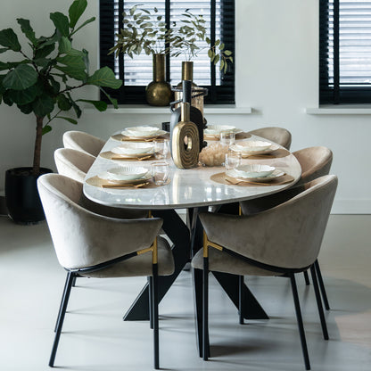 Eettafel Trocadero | Wit Marmer