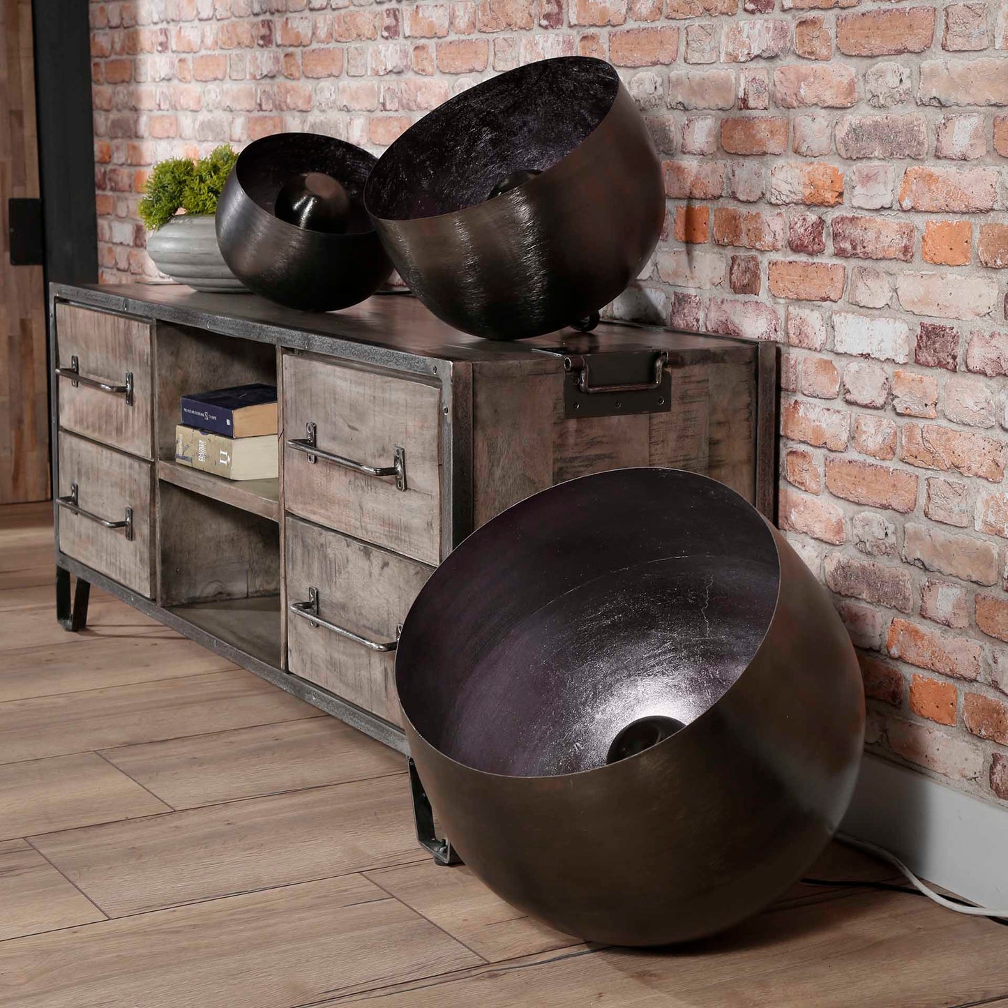 Tafellamp Basket | Ø | Zwart Metaal