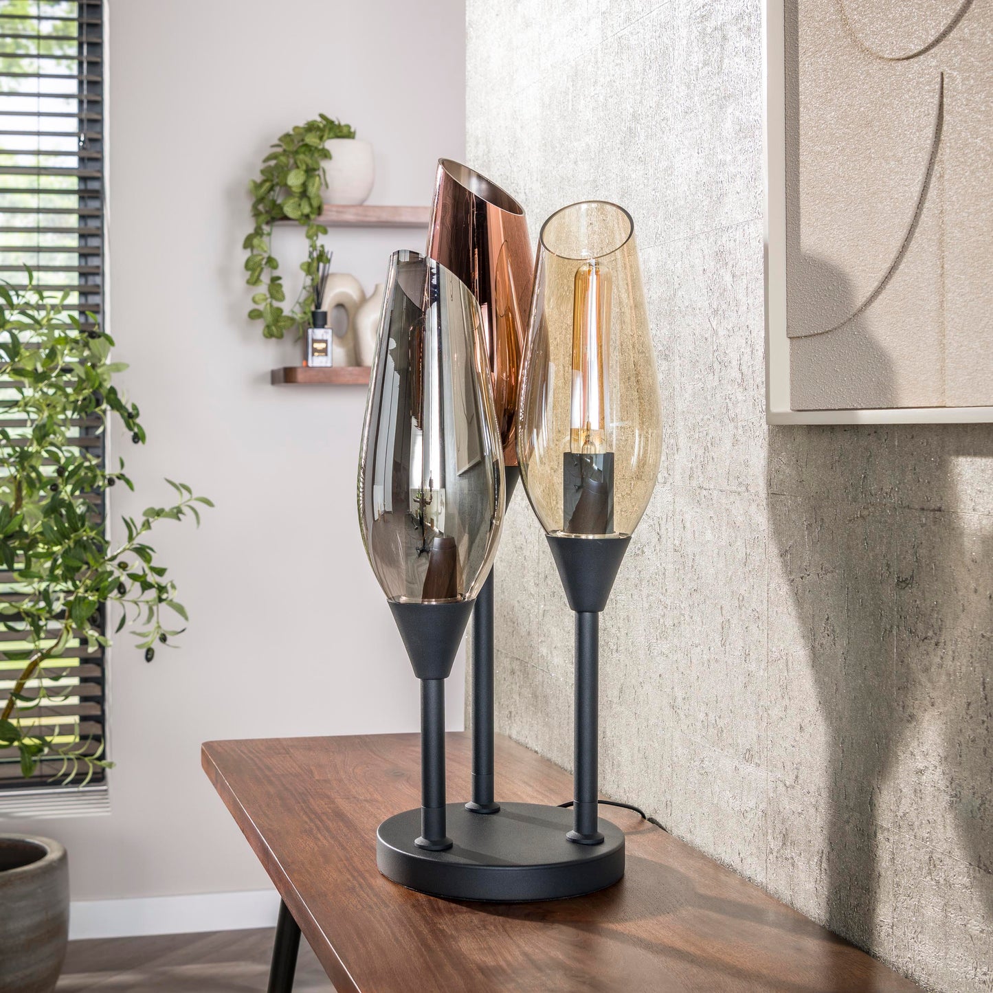 Tafellamp Kavir | Metaal Zwart
