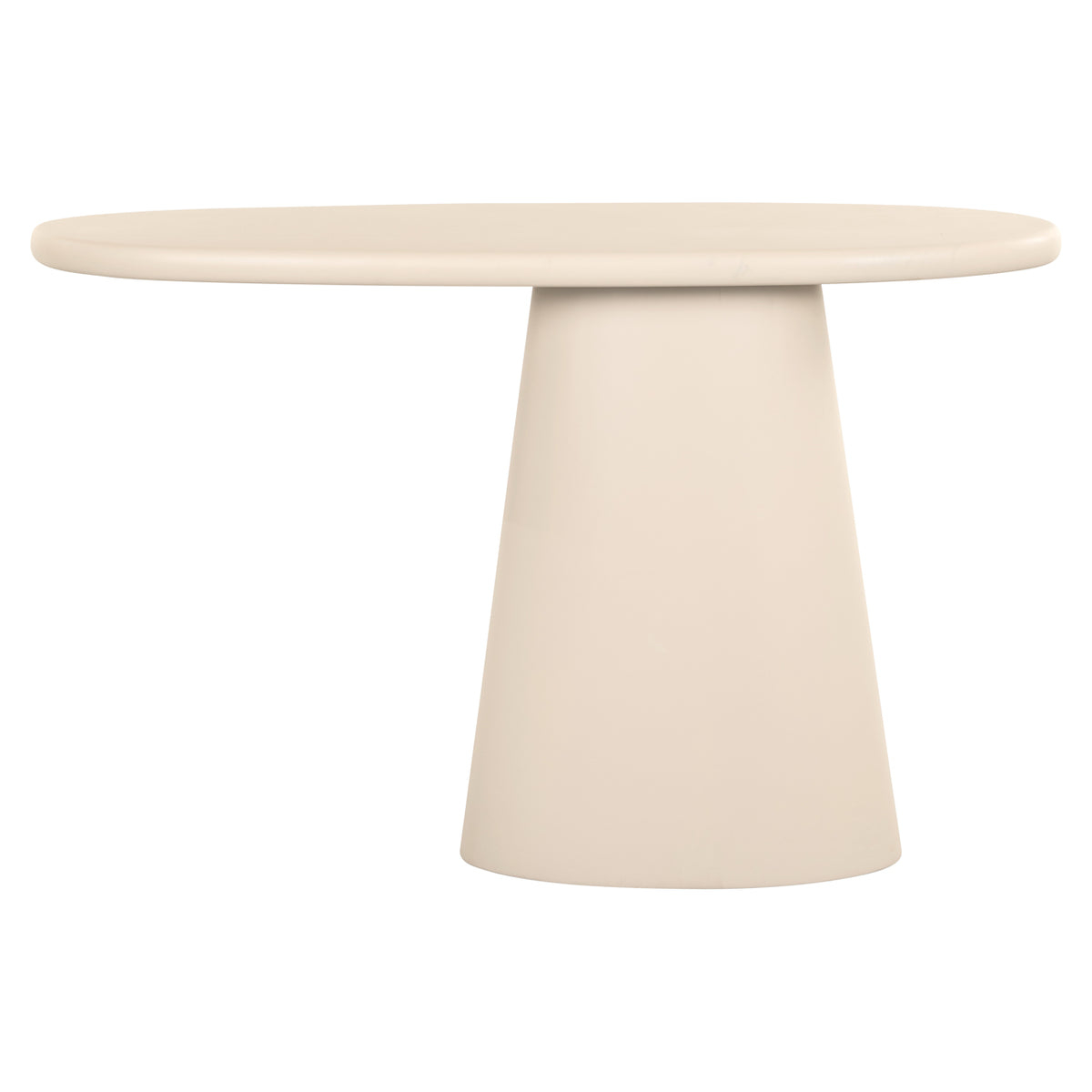 Sidetable Clayton beige mdf, vooraanzicht op witte achtergrond