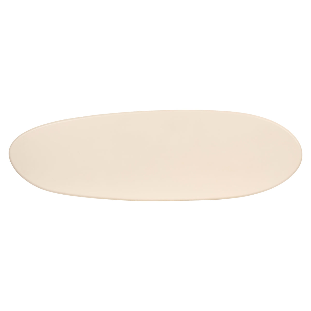 Sidetable Clayton beige mdf, bovenaanzicht op witte achtergrond