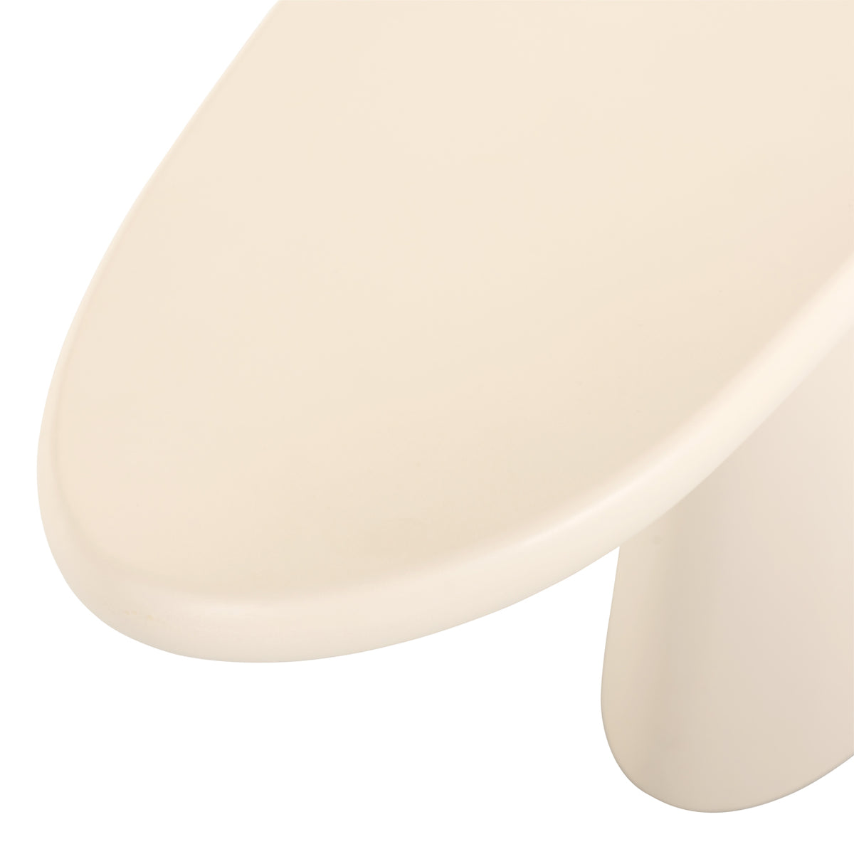 Sidetable Clayton beige mdf, detail van het materiaal