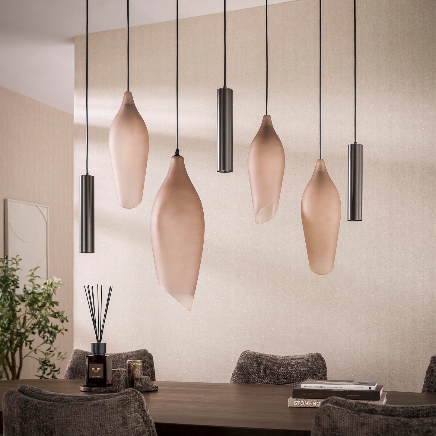 Hanglamp Cocoon | 4+3 Lichts | Brons