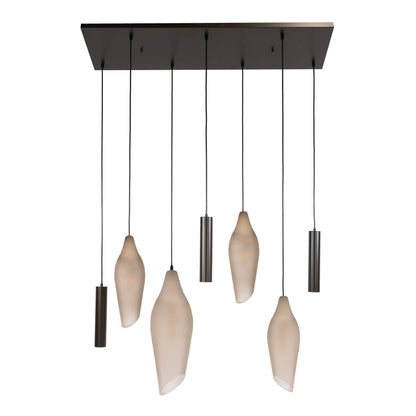 Hanglamp Cocoon | 4+3 Lichts | Brons