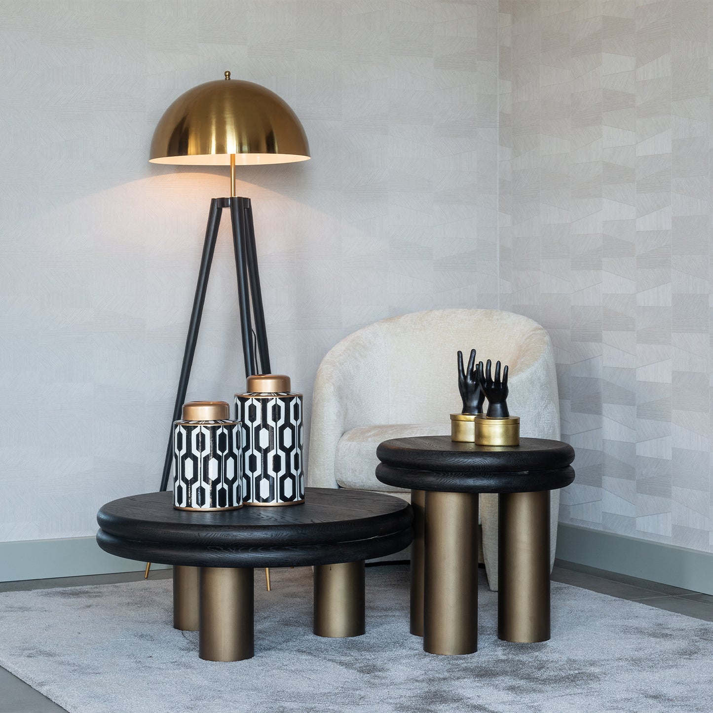 Salontafel Macaron | Zwart Eikenhout