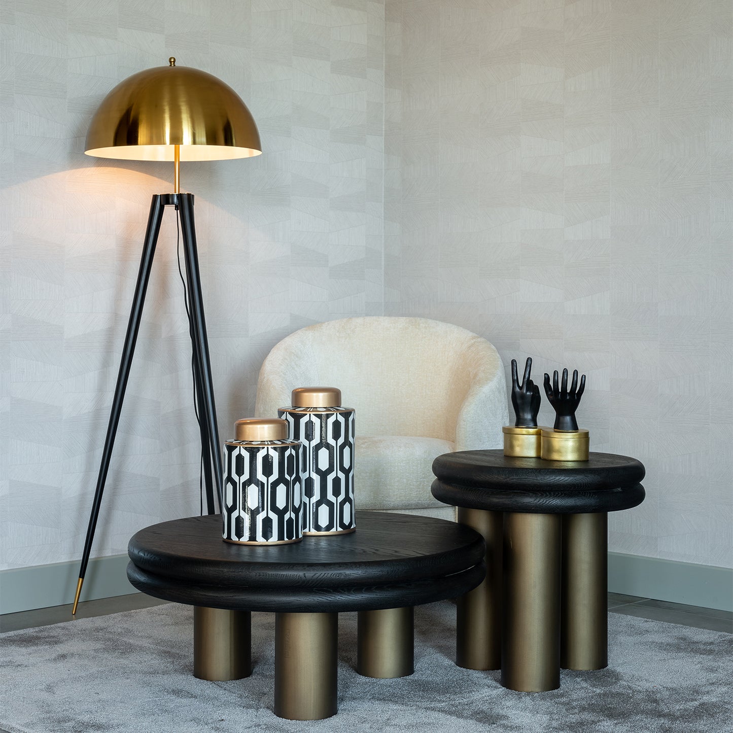 Salontafel Macaron | Zwart Eikenhout