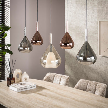 Hanglamp Olyx | Metaal Zwart | 5 lichts