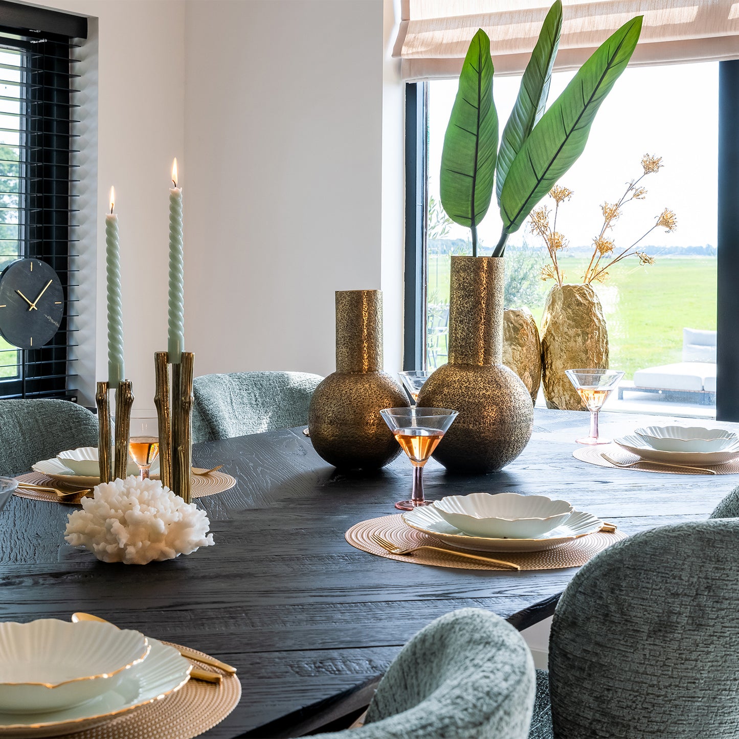 Eettafel Hayley | Zwart Eikenhout