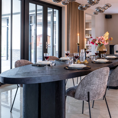 Eettafel Lilly | Zwart Eikenhout