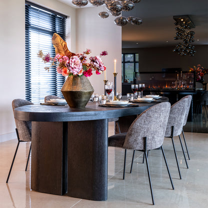 Eettafel Lilly | Zwart Eikenhout