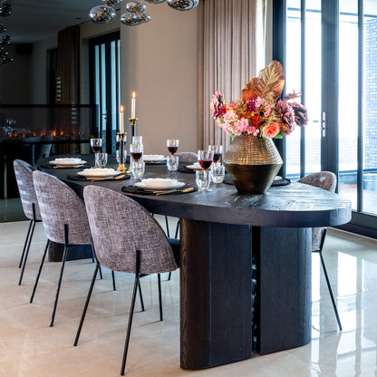 Eettafel Lilly | Zwart Eikenhout