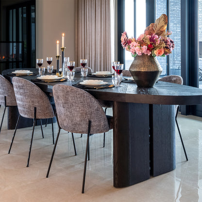 Eettafel Lilly | Zwart Eikenhout