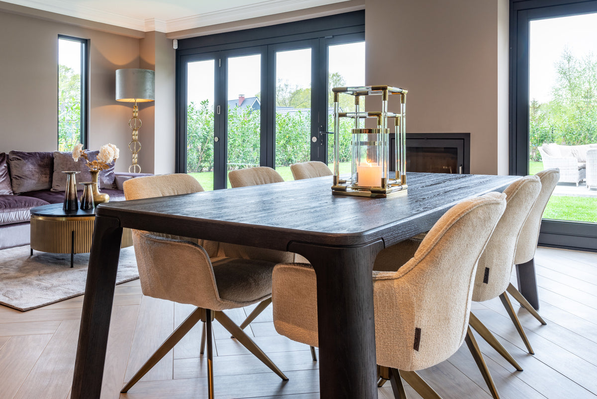 Salontafel Ironville | Rond | Zwart/Goud  Marmer