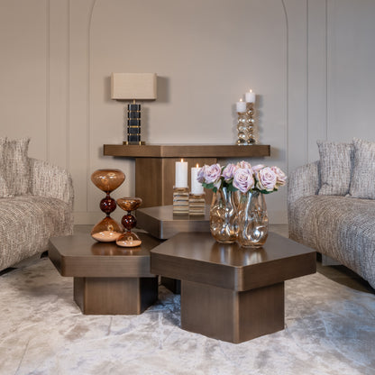 Sidetable Hexa goud ijzer