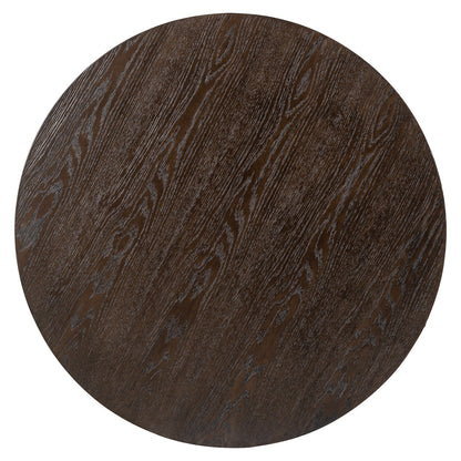 Salontafel Luxor bruin eikenhout, detail van het materiaal