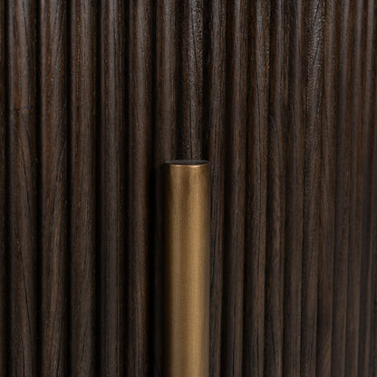 Salontafel Luxor bruin eikenhout, detail van het materiaal