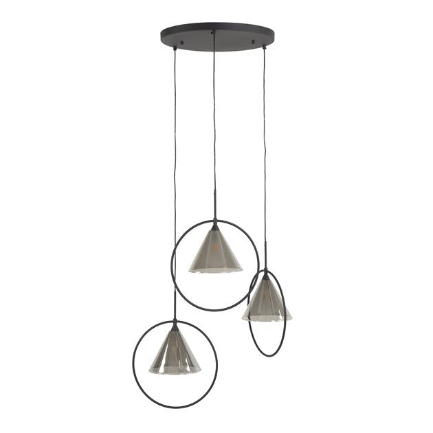 Hanglamp Silas | Glas Grijs