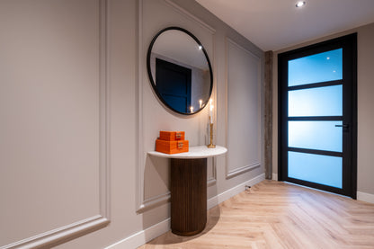 Wandtafel Mayfield wit marmer in een interieur