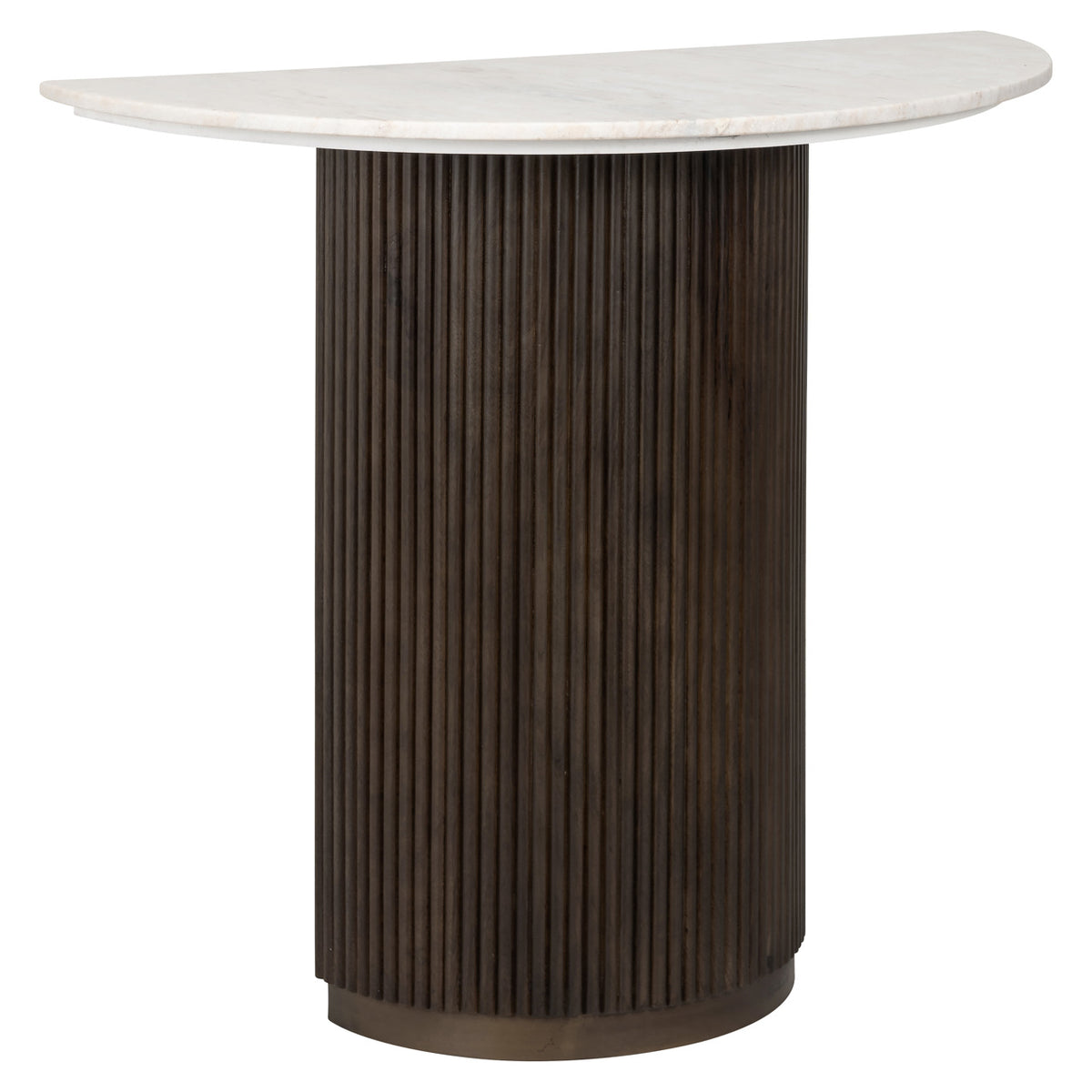 Wandtafel Mayfield wit marmer, vooraanzicht op witte achtergrond