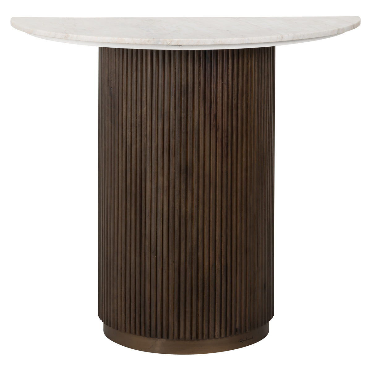 Wandtafel Mayfield wit marmer, vooraanzicht op witte achtergrond