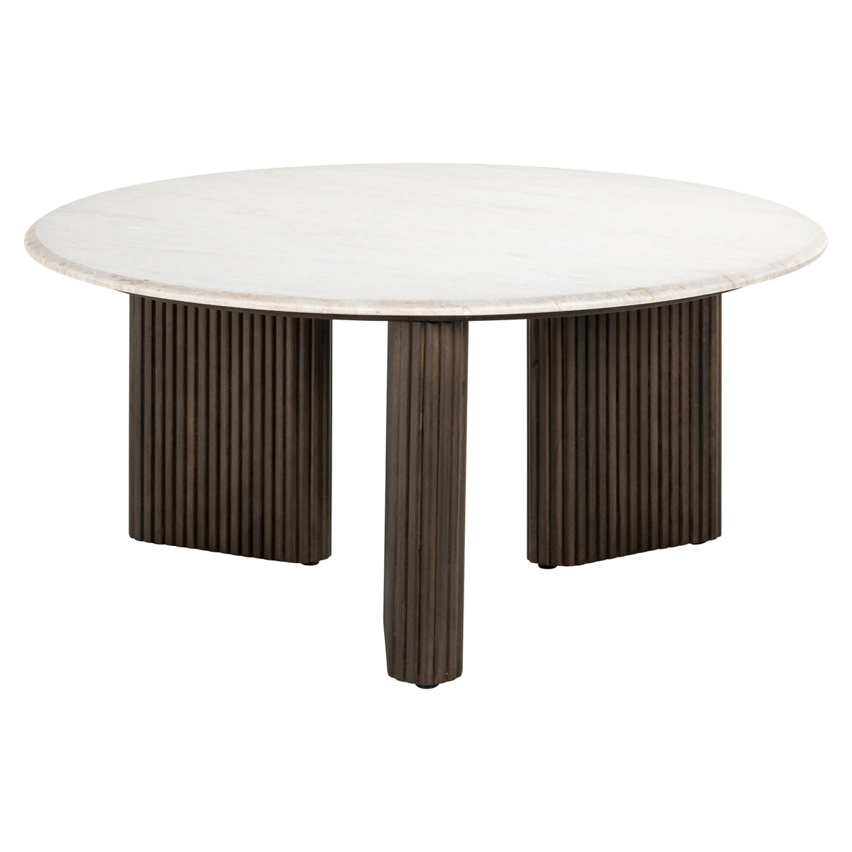 Salontafel Mayfield | Bruin Mangohout | Wit Marmer